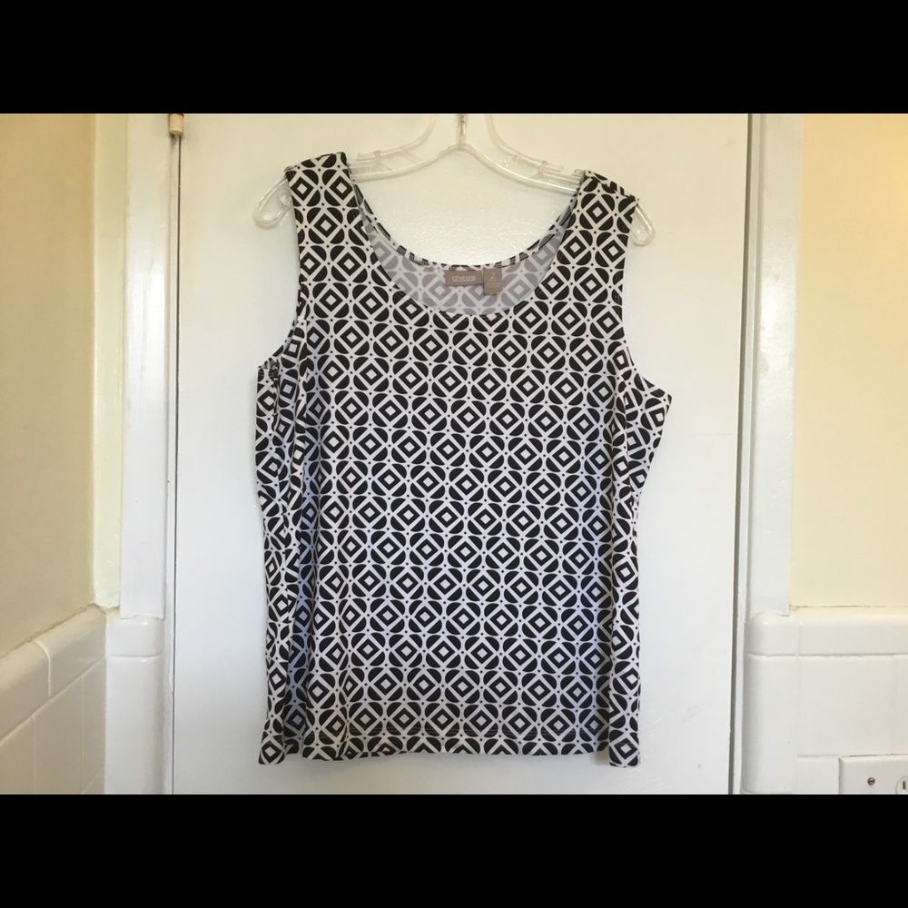 Blouse black and white
